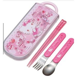NIB Hello Kitty Lunch Utensil Set for Girls